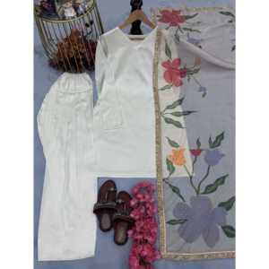 Top de fiesta para mujer de diseñador con Conjunto elegante de Plazzo - Product Image 1