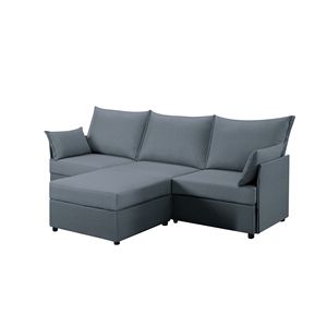 Divano Componibile 93.7 con Pouf, Elegante Arredamento per Soggiorno - Product Image 6