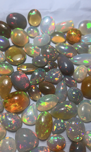 Ópalo Etíope Natural, Cabujones de Corte Mixto, Juego de Colores Brillantes y Efecto Fuego, Piedra Preciosa Suelta para Joyería W.A.GEMS - Product Image 2
