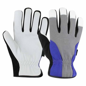 Gants de mécanicien en cuir de chèvre de haute qualité, avec poignet élastique, respirants, résistants à la chaleur, robustes, pour la sécurité industrielle, doux - Product Image 1