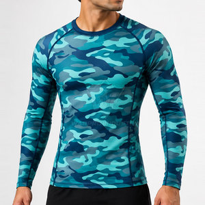 เสื้อรัดกล้ามเนื้อแขนยาวสำหรับผู้ชาย Pro Fit Rash Guard สำหรับว่ายน้ำ เล่นเซิร์ฟ วิ่ง และออกกำลังกาย - Product Image 5