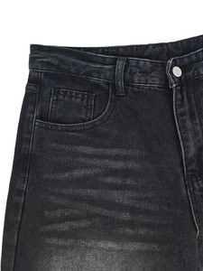<b>Men's</b> Breathable Eco-Friendly Lightweight Wide Leg <b>Jeans</b> Mid Waist Casual Cotton Denim Pants <b>Drawstring</b> Closure Flat Front Style - Product Image 5