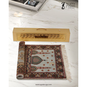 Alfombra Persa Anudada a Mano para Oración, de Lana y Seda con Diseño Floral, Tapete Islámico para Namaz, de Pelo Corto, Hecho a Mano, Decoración para el Hogar - Product Image 4