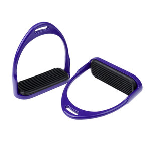 Estribos de Plástico Morado con Almohadilla de Goma Negra para Montar a Caballo, Uso Ecuestre, Material PP Resistente - Product Image 1
