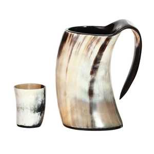Nueva Jarra de Cuerno de Vaca Auténtica Hecha a Mano, Estilo Vikingo, Jarra para Beber Cerveza/Ale/Mead, Ecológica, Vintage Medieval - Product Image 3