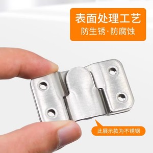Boucles de fixation pour lit en bois massif, accessoires de quincaillerie de connexion pour meubles en acier inoxydable de 1,9 mm - Product Image 2