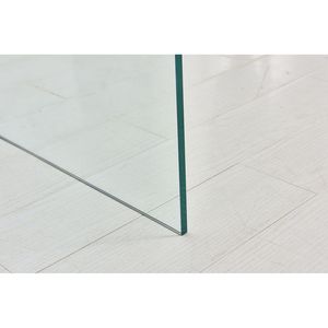 Tavolino trasparente in vetro temperato piegato per mobili da soggiorno - Product Image 4