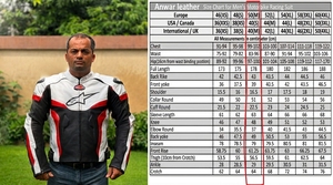 Blouson en cuir pour homme, style motard, coloris blanc, noir et rouge, fermeture éclair, respirant - Product Image 4