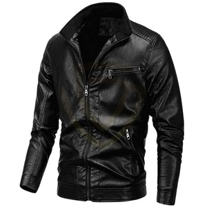 Chaqueta de Cuero de Alta Calidad para Hombre, Diseño Personalizable y Moderno con Logotipo Frontal, Chaqueta de Cuero Resistente al Viento, Venta al Por Mayor - Product Image 2