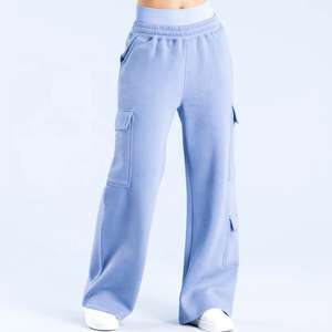 กางเกงคาร์โก้ลำลองสำหรับผู้หญิง ทรงตรง ระบายอากาศ แห้งเร็ว มีหลายกระเป๋า ผ้าฝ้าย ขายาว - Product Image 2