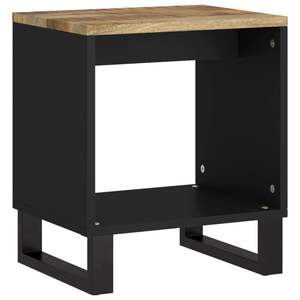 Table basse en bois de manguier naturel et noir - Product Image 2