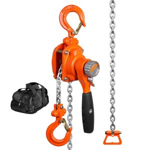 Paranco a Catena Manuale da 1/4 di Tonnellata, Capacità 550 Libbre, 10 Piedi, in Acciaio al Carbonio Zincato G80, Freno a Doppia Zampa Weston, Nuovo, 6 m - Product Image 1