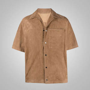 Chemises en cuir pour hommes avec coupe classique, tissu doux, matière légère, confortables pour un usage quotidien - Product Image 1