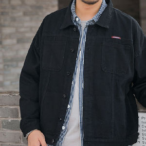 แจ็คเก็ตยีนส์ลำลองไซส์พลัสสำหรับฤดูใบไม้ร่วง พร้อมซิปปิด คอตั้ง กันน้ำ สำหรับผู้ชาย-บริการ OEM - Product Image 2