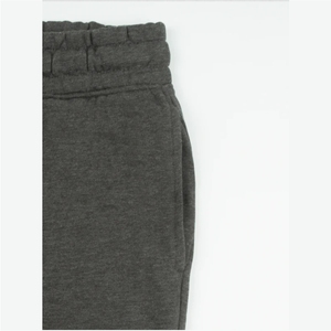 กางเกงวอร์มผ้าแคนวาสสีเทาเข้มเอวสูงสำหรับผู้ชายขายส่ง - Product Image 3