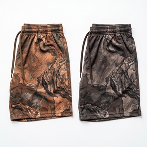 Custom Cyberpunk <b>Abstract</b> Brush Stroke Camouflage Graphic Mesh Shorts Men’s Athletic Sublimation Basketball Training Shorts - Product Image 5