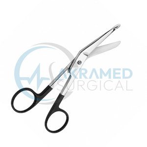กรรไกรตัดผ้าพันแผล Super Cut Lister Bandage Scissors TC ทังสเตนคาร์ไบด์ 145 ซม. ด้ามจับสีดำ CE ISO เครื่องมือศัลยกรรมกระดูกแบบใช้ซ้ำได้ - Product Image 3