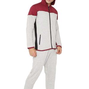 Conjunto Deportivo Informal de Felpa 100% Algodón, Chaqueta con Capucha y Cremallera para Hombre, Corte Regular, Pantalón Largo - Product Image 1