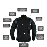 Nouvelle veste de moto respirante en maille et cuir pour l'hiver et l'été, coupe-vent, pour le motocross, le tout-terrain et le tourisme
