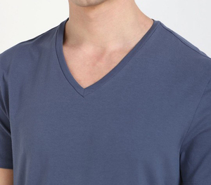 Camisetas de Cuello en V para Hombre, 100% Algodón de Alta Calidad, al por Mayor, Personalizables, Ecológicas, de Secado Rápido y Transpirables para Verano - Product Image 1