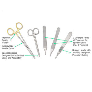 Dental Surgery <b>Kit</b> Custom Stainless Steel Manual <b>Sutures</b> High Quality Skin Wound Anatomy Practice Students Medical By Dentavex - Product Image 4