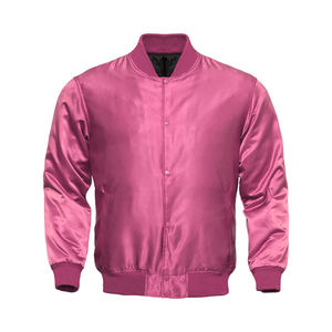 wholesale Custom Logo High Quality 100% polyester Varsity <b>Jacket</b> Silky Satin Bomber <b>Jacket</b> For Men - Product Image 5