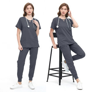 Dernière conception – Uniforme médical unisexe élégant, séchage rapide, respirant, en toile, taille et logo personnalisables, pour infirmières - Product Image 2