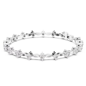 Bracelet tennis en diamant rond CVD cultivé en laboratoire certifié IGI, argent 925 plaqué or, bijoux de luxe pour femmes, meilleur prix, entièrement personnalisable - Product Image 1