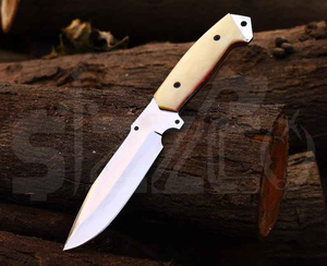 OEM Custom Handmade D2 Steel Hunting Skinner <b>Knife</b>, <b>Bone</b> <b>Handle</b> Fixed Blade Camping Outdoor EDC <b>Knife</b> with Leather Sheath Gift - Product Image 4