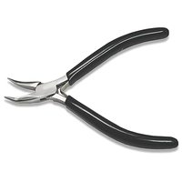Pince à bijoux à bec courbé sur mesure, outil de précision ergonomique pour la manutention et le cintrage de fils, idéal pour le perlage et le bricolage