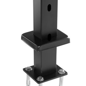 Poteau de garde-corps en acier inoxydable de 36x1x2 pouces pour escaliers en bois avec pièces en PVC, trous pré-percés à angle de 30 degrés - Product Image 3
