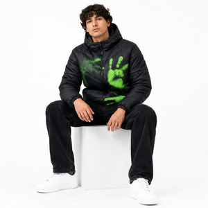 OEM Winter Streetwear High Quality Designer Puffer Jacket Custom Print <b>Pattern</b> Windproof Warm Down Bubble Jacket <b>For</b> Men - Product Image 6