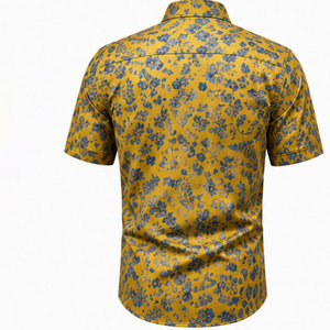 Chemise décontractée pour homme à motif floral de qualité supérieure avec un tissu doux et respirant et une coupe régulière confortable pour tous les jours - Product Image 2