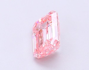 Diamant rose vif fantaisie de 1,33 carat, taille émeraude, cultivé en laboratoire CVD, clarté SI1, polissage excellent, pierre non montée pour la fabrication de bijoux - Product Image 2