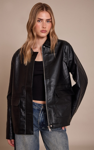 เสื้อแจ็คเก็ตผ้าฝ้ายถักแบบมีซิปสั่งทำคุณภาพสูง ระบายอากาศได้ดี กันน้ำ ดีไซน์เซ็กซี่สำหรับผู้หญิง สไตล์สตรีทแวร์ ไบค์เกอร์ - Product Image 4