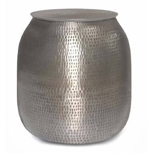 Recién llegado, mesa auxiliar de aluminio con círculo Tribal de plata tradicional fundido a mano, mesa de centro decorativa, taburete de noche para dormitorio - Product Image 4