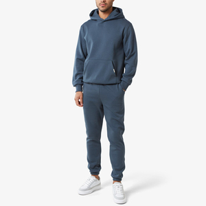 Conjunto Deportivo de Dos Piezas para Hombre de Alta Calidad, Sudadera con Capucha y Pantalones de Felpa de Algodón, Estilo Informal para Otoño e Invierno, Marca Privada - Product Image 1