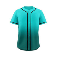 Maillot de baseball personnalisé unisexe pour adulte, manches courtes, anti-humidité, imprimé par sublimation, couleur unie, boutons sur le devant, chemise athlétique
