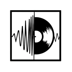 Arte de Pared Metálico Minimalista Moderno con Diseño de Disco de Vinilo, Silueta de Onda Sonora, Escultura Decorativa de Hierro Cortada con Láser para el Hogar o Estudio Musical - Product Image 1