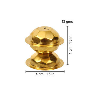 Soporte para Incienso con Diseño de Diamantes en Latón para Sala de Pooja, Meditación, Fragancia y Decoración del Hogar - Product Image 2