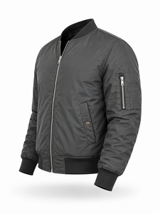 High Quality Wholesale Winter <b>Men's</b> High Street Style Stand Collar Quick Dry Nonwoven Nylon <b>Suede</b> Zipper Solid Pattern <b>Jacket</b> - Product Image 3