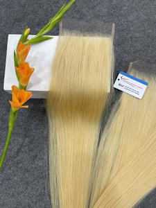 Prix d'usine Perruque avec closure en dentelle HD 5x5, Extensions de cheveux vierges vietnamiens 613 avec closure 5x5 - Product Image 4