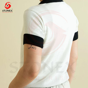 เสื้อเชิ้ตผ้าฝ้ายวินเทจ แขนสั้น สไตล์ลำลอง ถักทอเป็นมิตรกับสิ่งแวดล้อม ปักลายด้านหน้า ระบายอากาศได้ดี เสื้อผู้หญิง - Product Image 3