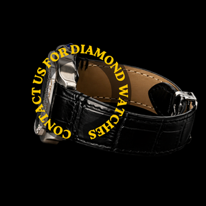 Montre ultra luxueuse, nouveau design personnalisé, carrée, avec un seul cadran en moissanite, chiffres romains, cadran en verre, bracelet en cuir noir - Product Image 2