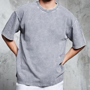 เสื้อยืดผู้ชายทรงหลวม ผลิตจากผ้าวินเทจคุณภาพพรีเมียม คอทรงโอ สีสันสดใส - Product Image 3