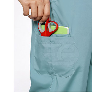 Hospital Scrubs Medical Uniform <b>Set</b> Breathable Soft Comfortable <b>Doctor</b> Nurse Clinic Workwear Top Pants - Product Image 4