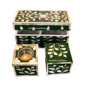 Juego de Bakhoor con incrustaciones de nácar hechas a mano, quemador de incienso de estilo árabe de lujo y soporte, juego de regalo para fragancia y regalo para el hogar - Product Image 1
