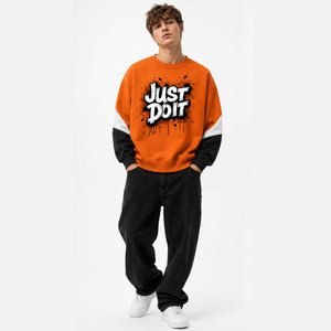 Causal Wear Unique Fashion Custom Logo Men Sweatshirt Basic Cotton Blended Full Sleeve Quick Dry Men Sweatshirt Made in Pakistan - Product Image 2