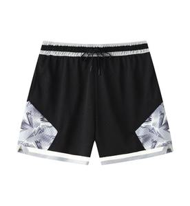 Pantalones Cortos de Baloncesto para Hombre, Estilo Urbano, de Secado Rápido, Poliéster, Logotipo Personalizado, Decoración Retro, Borde Recto, Malla - Product Image 1