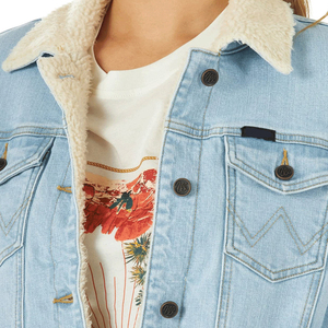 Breathable Solid Color Quick dry Comfortable Product Customized Logo Long Sleeves Turn Down Collar Denim Jackets For Women's - Product Image 5
